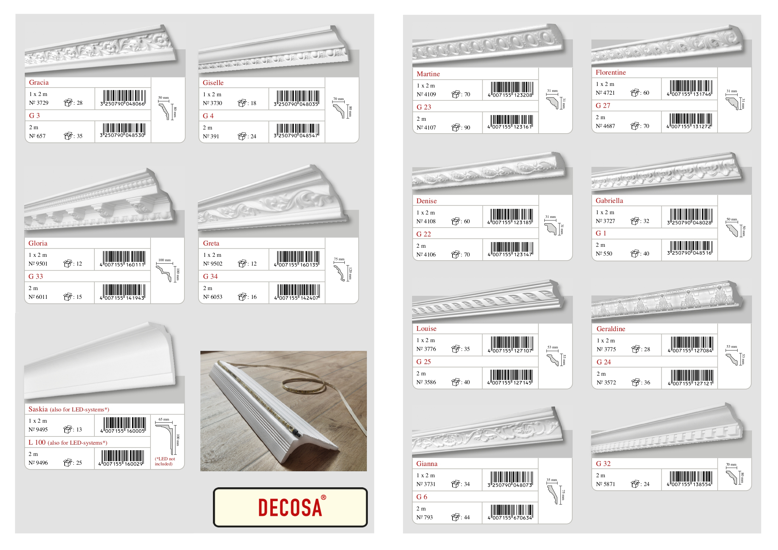 Catálogo Rodaforros Decosa com molduras decorativas — Tânia Decorações